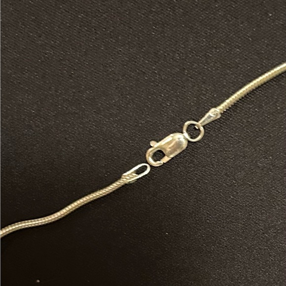 925 16" Sterling Silver Snake Necklace Chain with lobster claw clasp. - Picture 3 of 4
